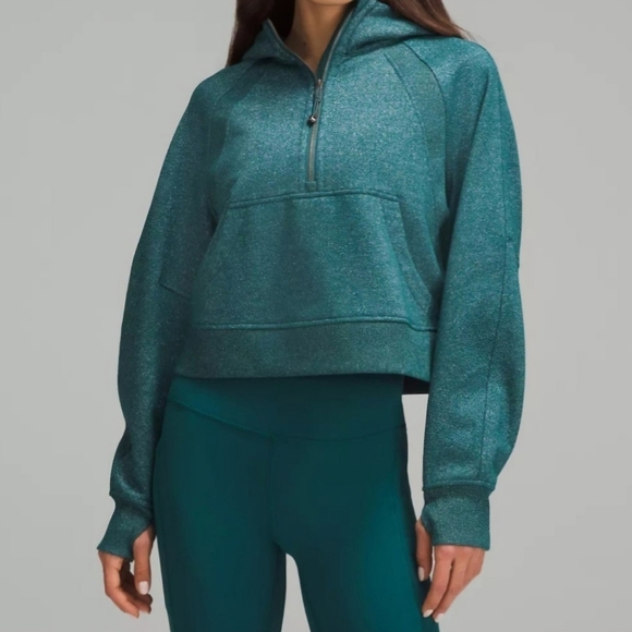 lululemon athletica Tops - SOLD!! Lululemon Scuba Half Zip (storm teal/silver)